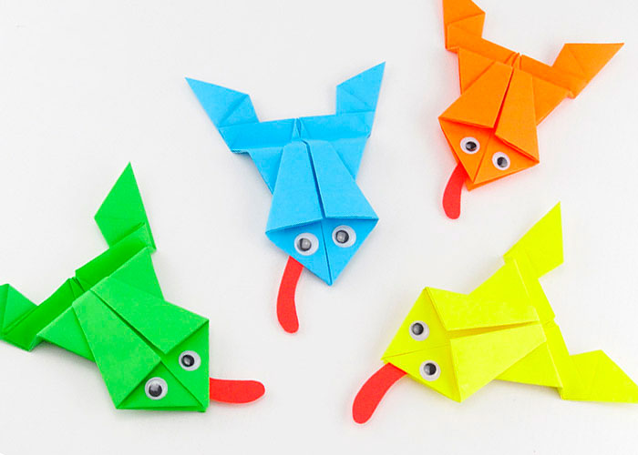 Оригами прыгающая лягушка-квакушка. МК