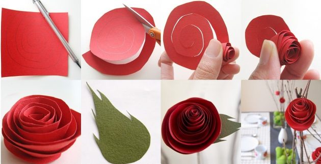 Как сделать розу из бумаги своими руками: неувядающий символ любви и красоты