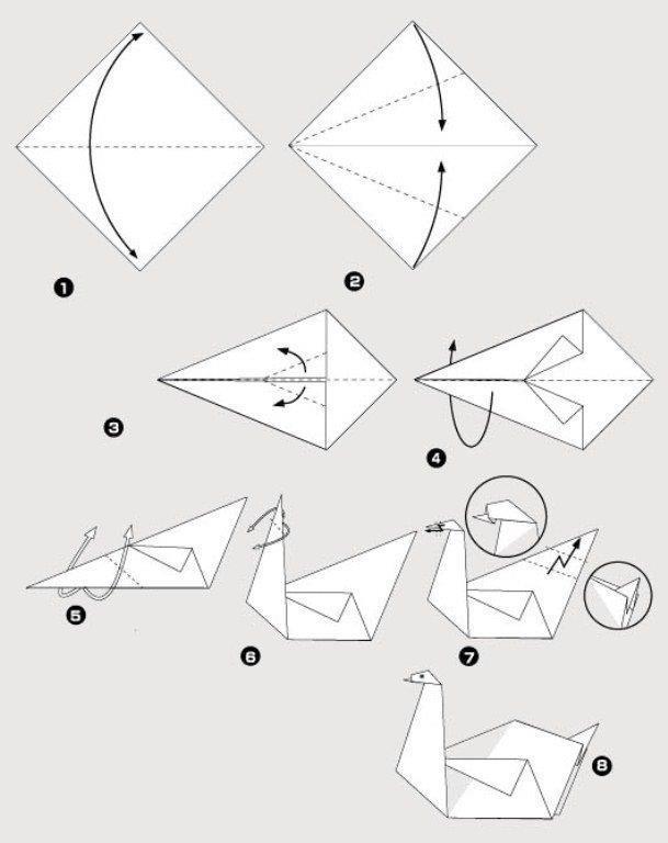 ФОТО-ОРИГАМИ: как сделать журавлика из бумаги своими руками