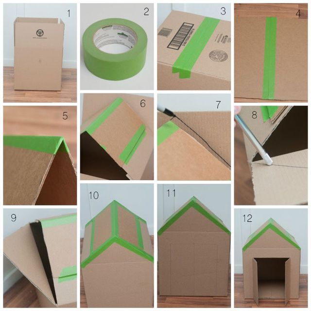 Как сделать домик из картона своими руками: схемы, пошаговая инструкция