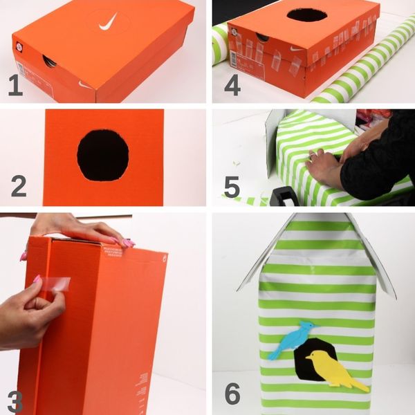 Как сделать кормушку для птиц из коробки?
