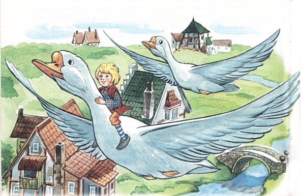 Первая иллюстрация к книге Чудесное путешествие Нильса с дикими гусями - Сельма Лагерлеф